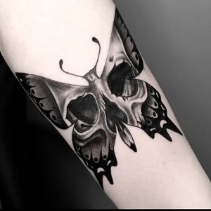 Skull butterfly from Nick's flash   ⚜️ @nicksanna_tattoos