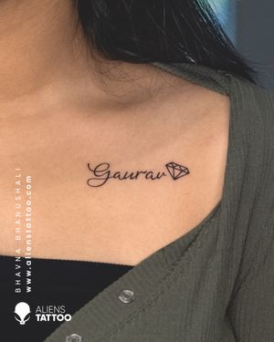 Checkout This Amazing Script Tattoo by Bhavna Bhanushali at Aliens Tattoo India.Visit our website to see more of this tattoos here - www.alienstattoo.com