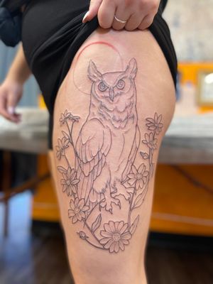 Work in Progress: Great Horned Owl for Laurel ©EmilyHalber2021