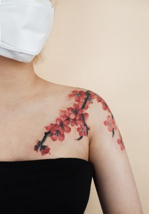 sumi-e plum blossom (cover up)
