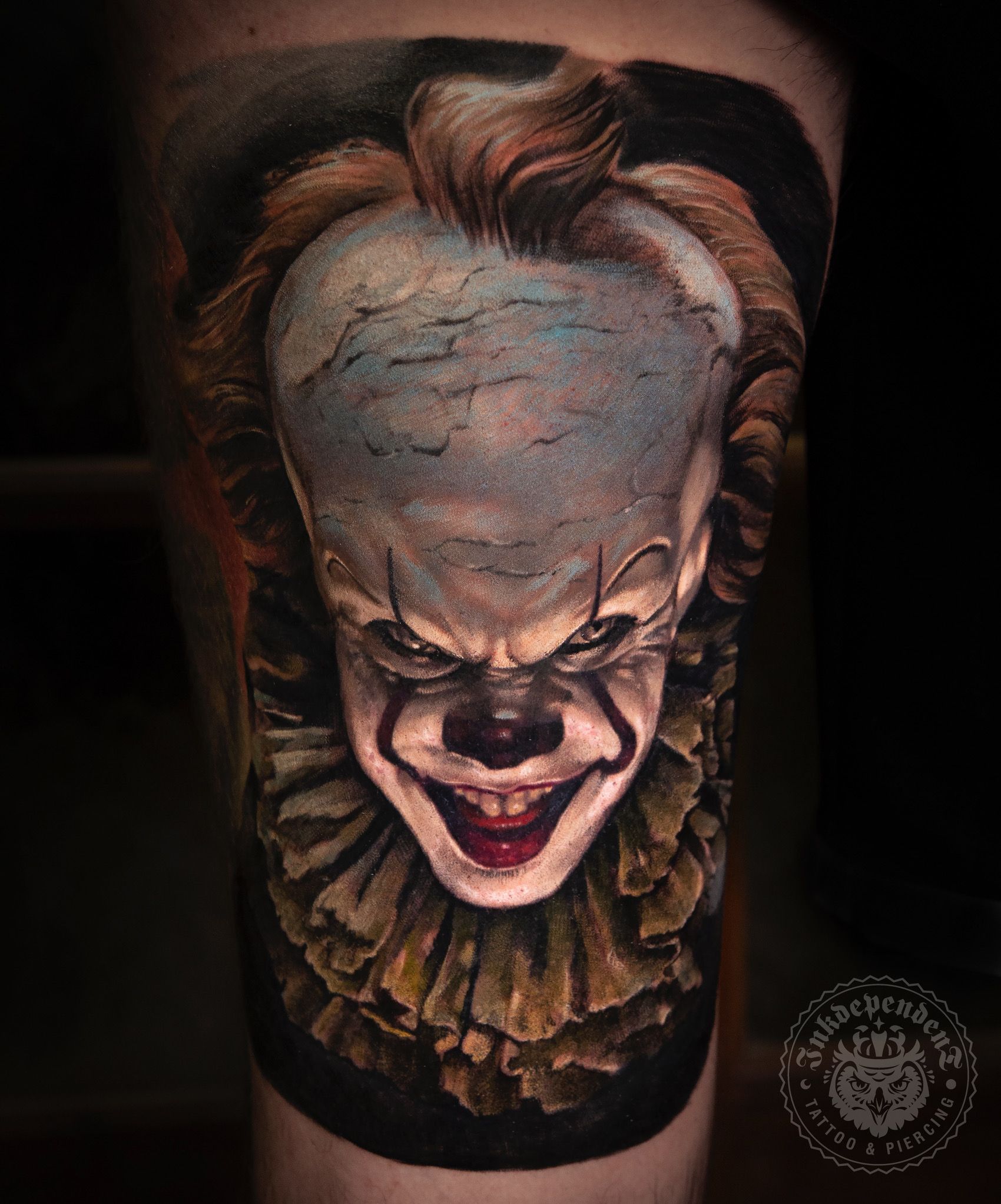 Guys Creepy Full Back Clown Tattoo Comes To Life When He Moves  UNILAD