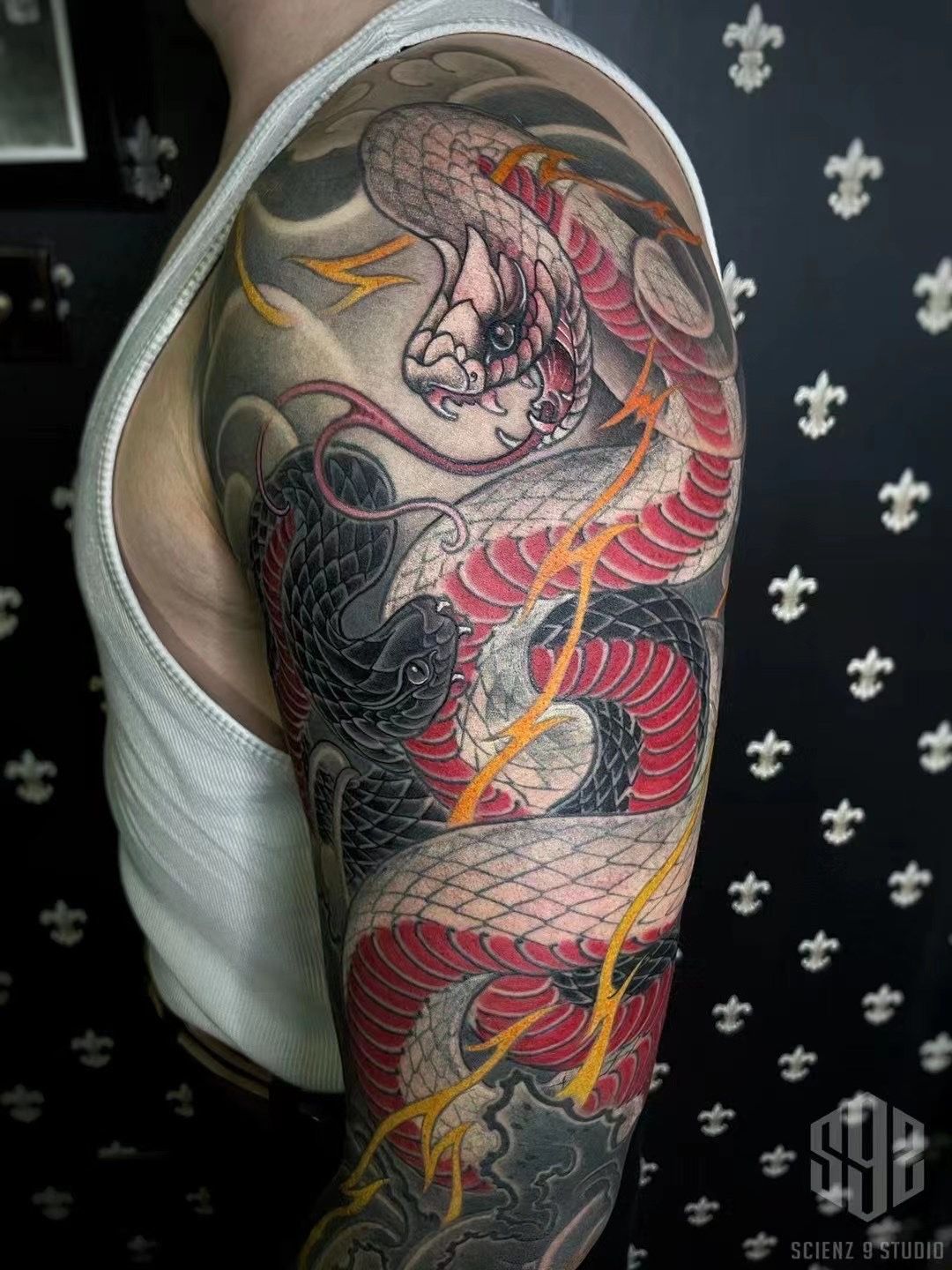 JAPANESE SNAKE HALFSLEEVE  Adikt Ink Tattoo Studios  Facebook