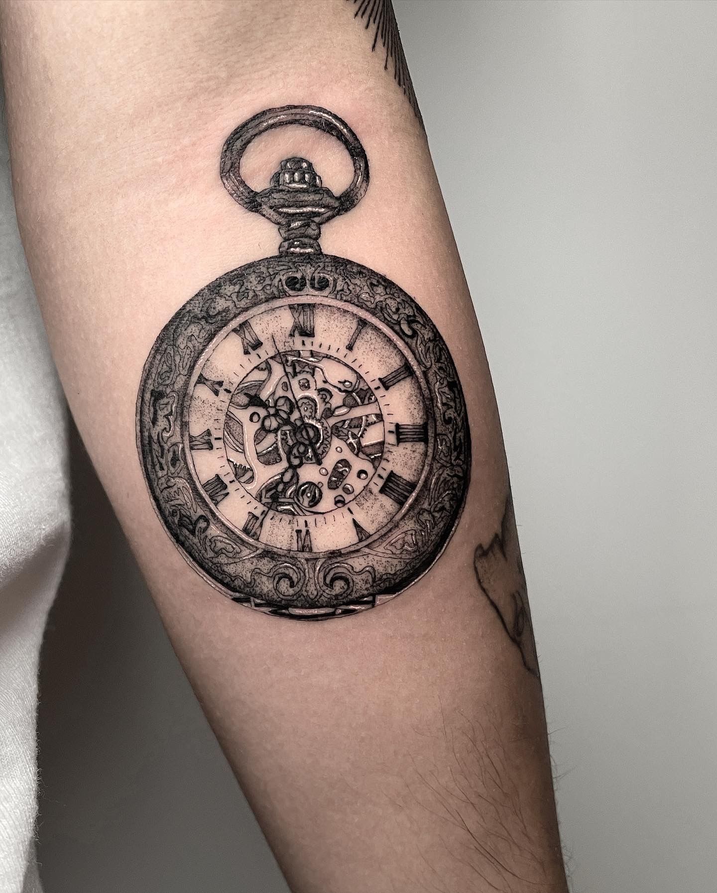 two clock faces tattoo by the amazing Ivan Morant at Wanda Tattoo, London :  r/tattoo