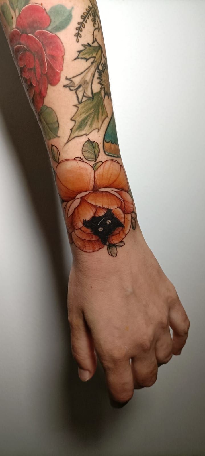 Buy Cat Skull Flowers Temporary Tattoo Temp Tat Floral Nature Online in  India  Etsy