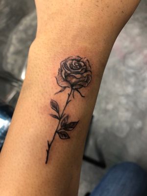 Rose micro tattoo