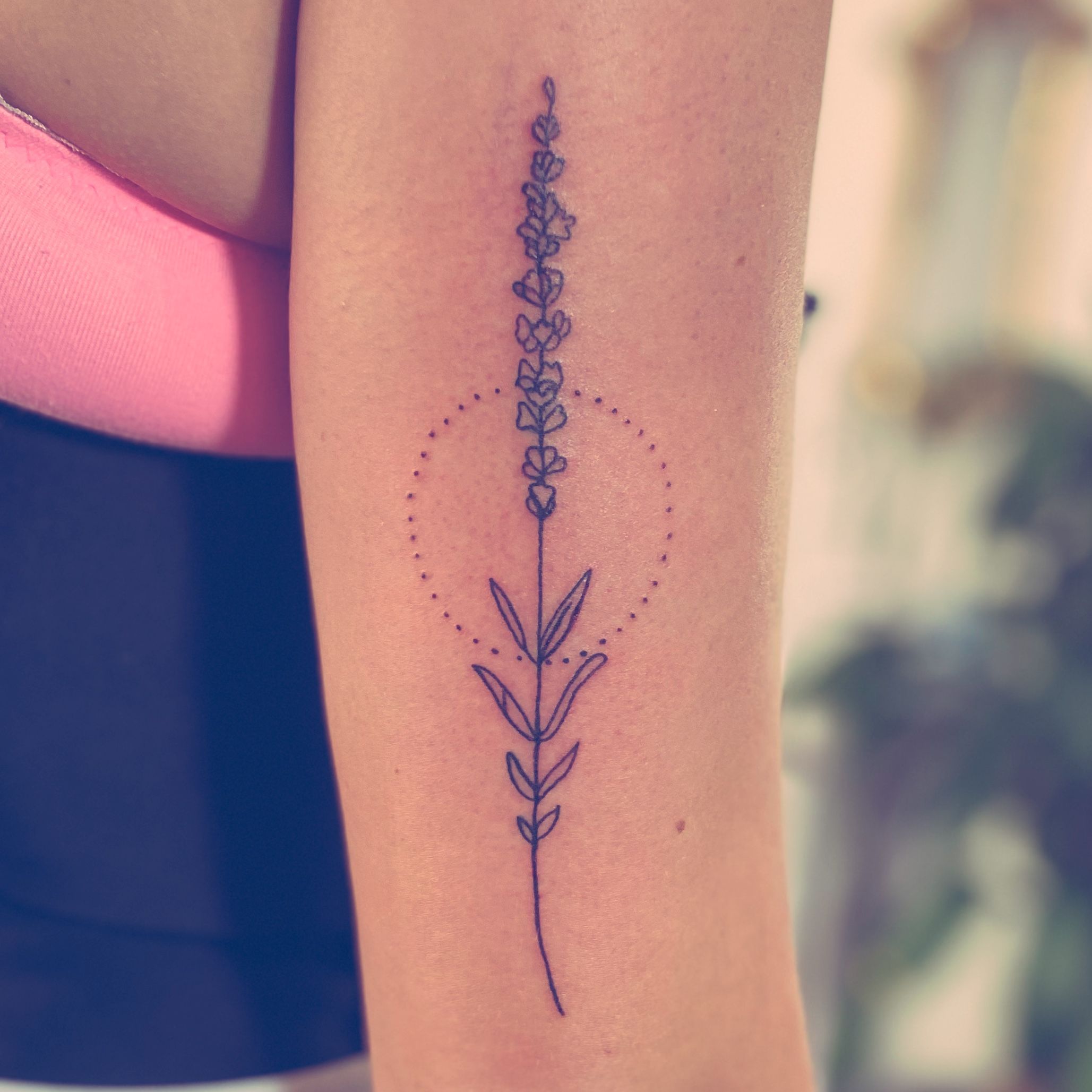 Tattoo uploaded by Alex Wikoff • Lavender by Rit Kit (via IG-rit.kit.tattoo)  #flowers #flora #color #nature • Tattoodo