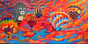 Balloons of Electric Forest painting I did :)