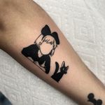 Tattoo by Miss Vampira aka Mary Minahan #MissVampira #MaryMinahan #KiKisDeliveryService #Kiki #JiJi #anime #manga #cat #studioghibli #blackwork