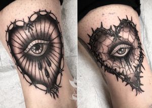 Same but different eye tattoo