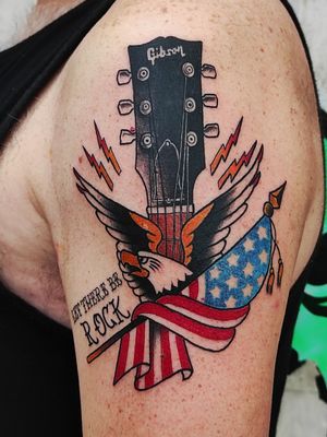 #guitar #americsn flag
