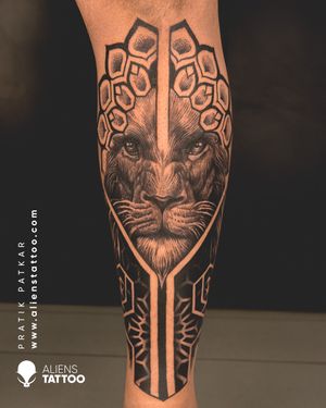 Checkout this amazing Lion tattoo by Pratik Patkar at Aliens Tattoo India.
If you wish to get this amazing tattoo visit our website - www.alienstattoo.com