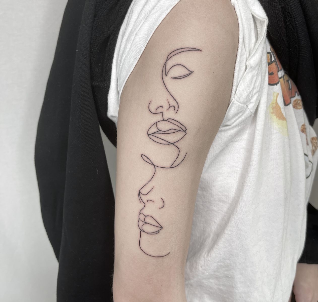 Tattoo uploaded by Ames Tattoo • Linework faces • Tattoodo