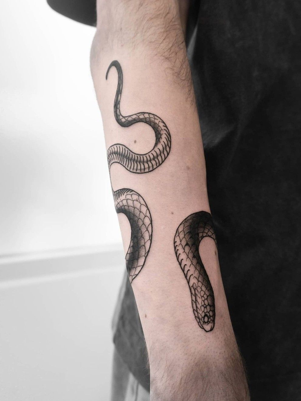 Temporary Tattoo Big Size Black Python Anaconda Snake Fake Arm Leg Neck  Body Art | eBay