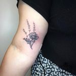 Floral Sprig Tattoo by Kirstie @ KTREW Tattoo - Birmingham, UK #sprigatattoo #floraltattoo #tattoo #flowertattoo #upperarmtattoo 