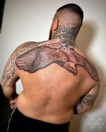 Eagle tattoo on back. @Blacksmith.Tattoo 