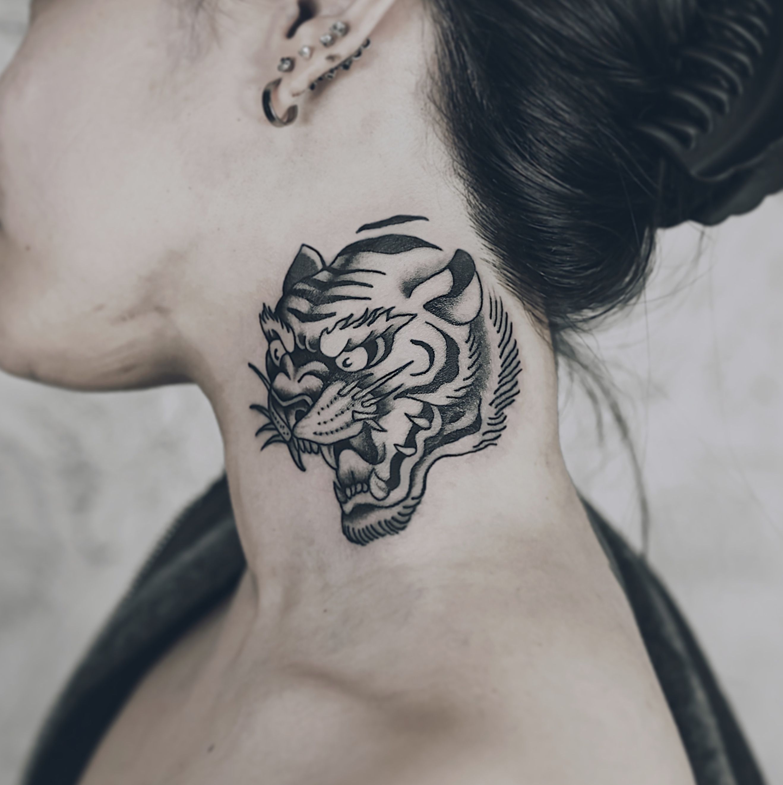 Tattoo uploaded by Barry Ho • Tiger neck • Tattoodo
