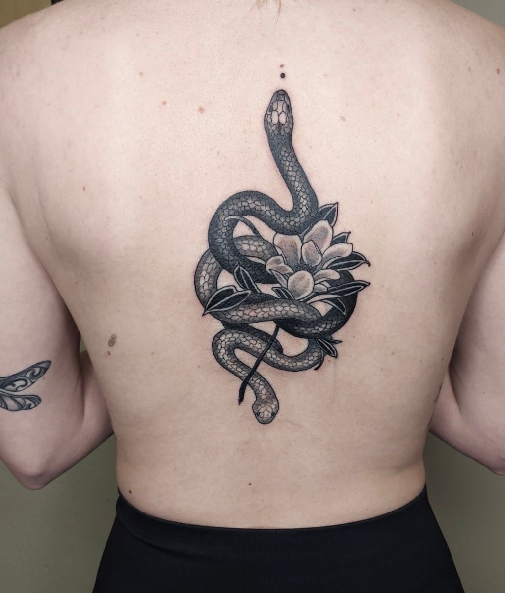 Mini Tattoos on Twitter Black amp White ink snake tattoo   httpstcog3ahQlerM6  Twitter