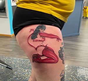 Almost there! One more session to finish her up. Bettie Page (WIP) 