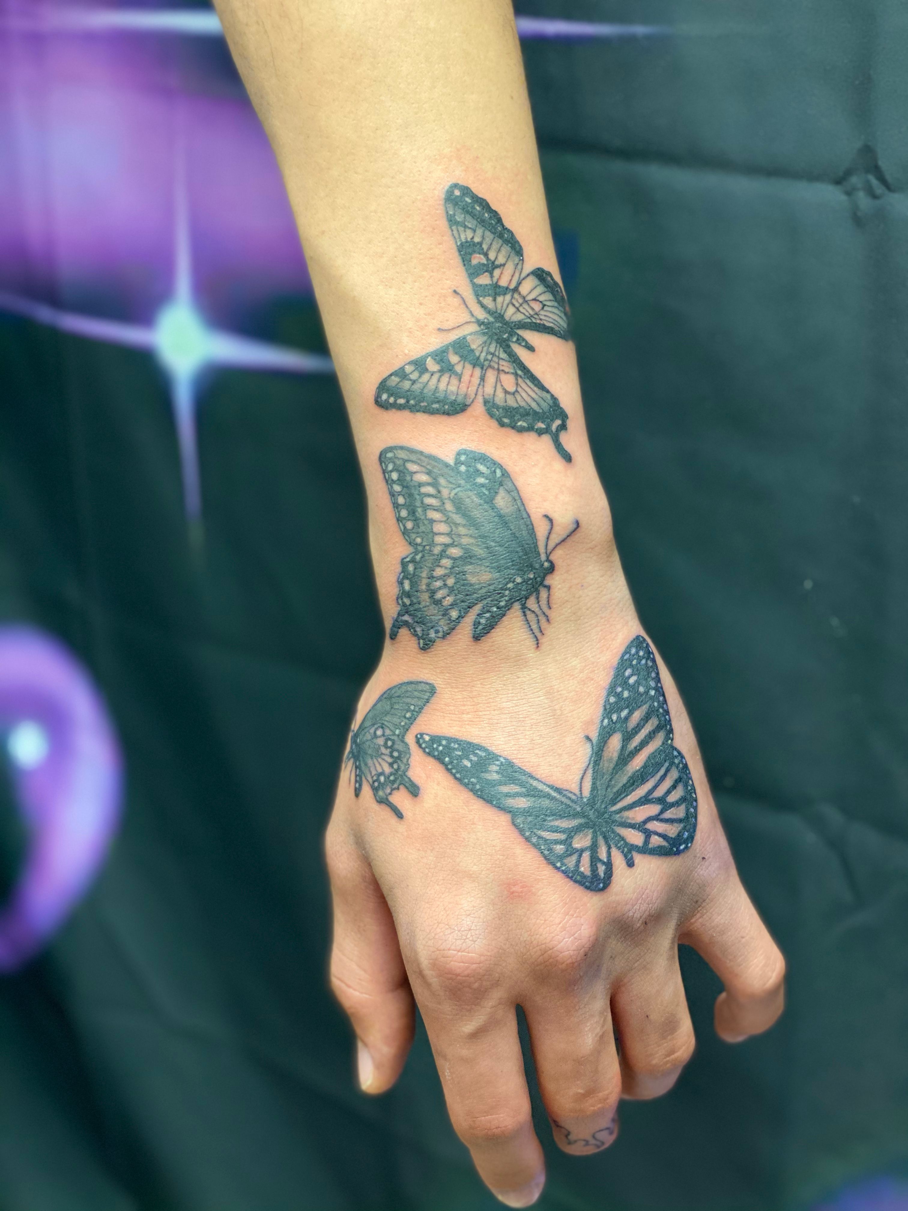 Butterfly hand tattoo  Craig Thee SmArtist Tattooing  Facebook