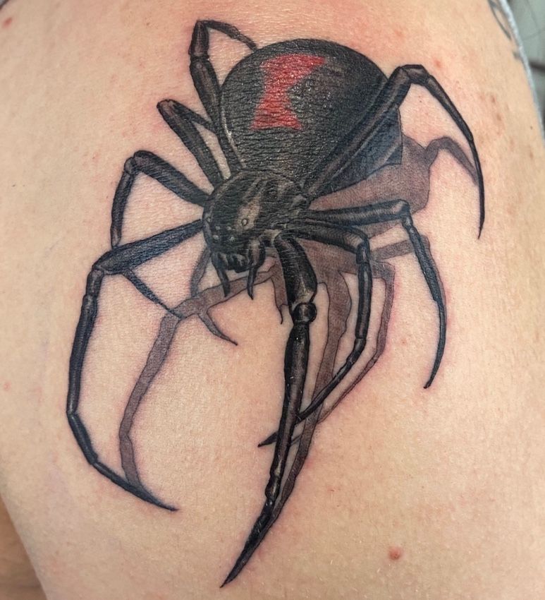 black widow spider tattoo designs