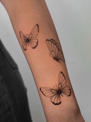 Fine line butterflies