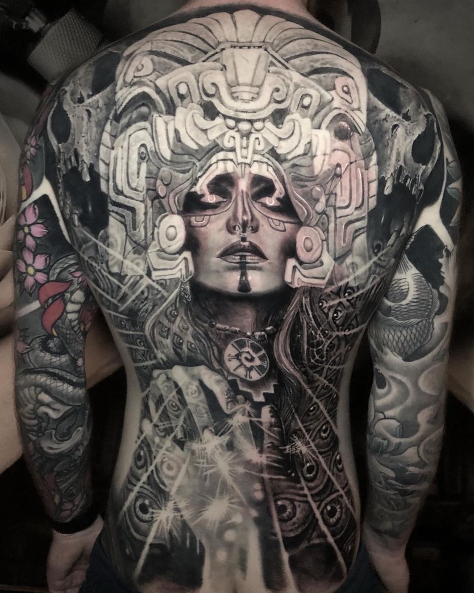 Tattoo uploaded by Arron Raw • Back nearly completed. Inspired by inter  dimensional a travel #tattoo #tattoodo #tattooartist • Tattoodo