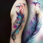 Feather watercolor