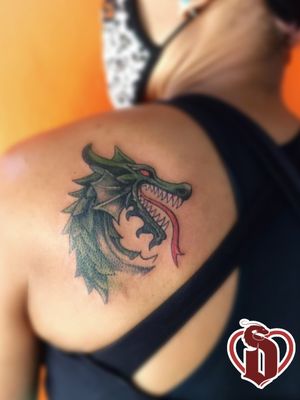 Dragon tattoo done by our artist Cicero 