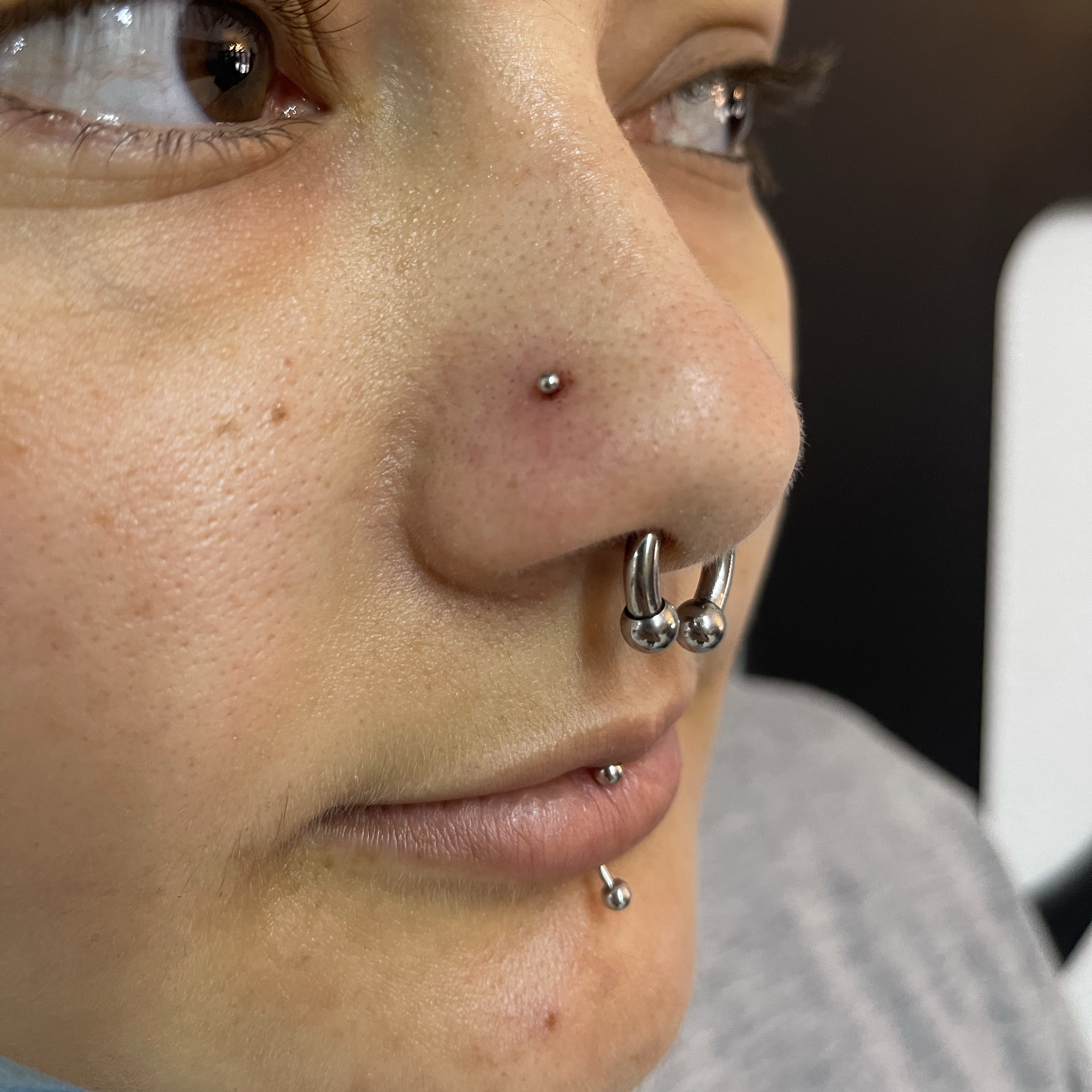 Septum piercing too on sale low