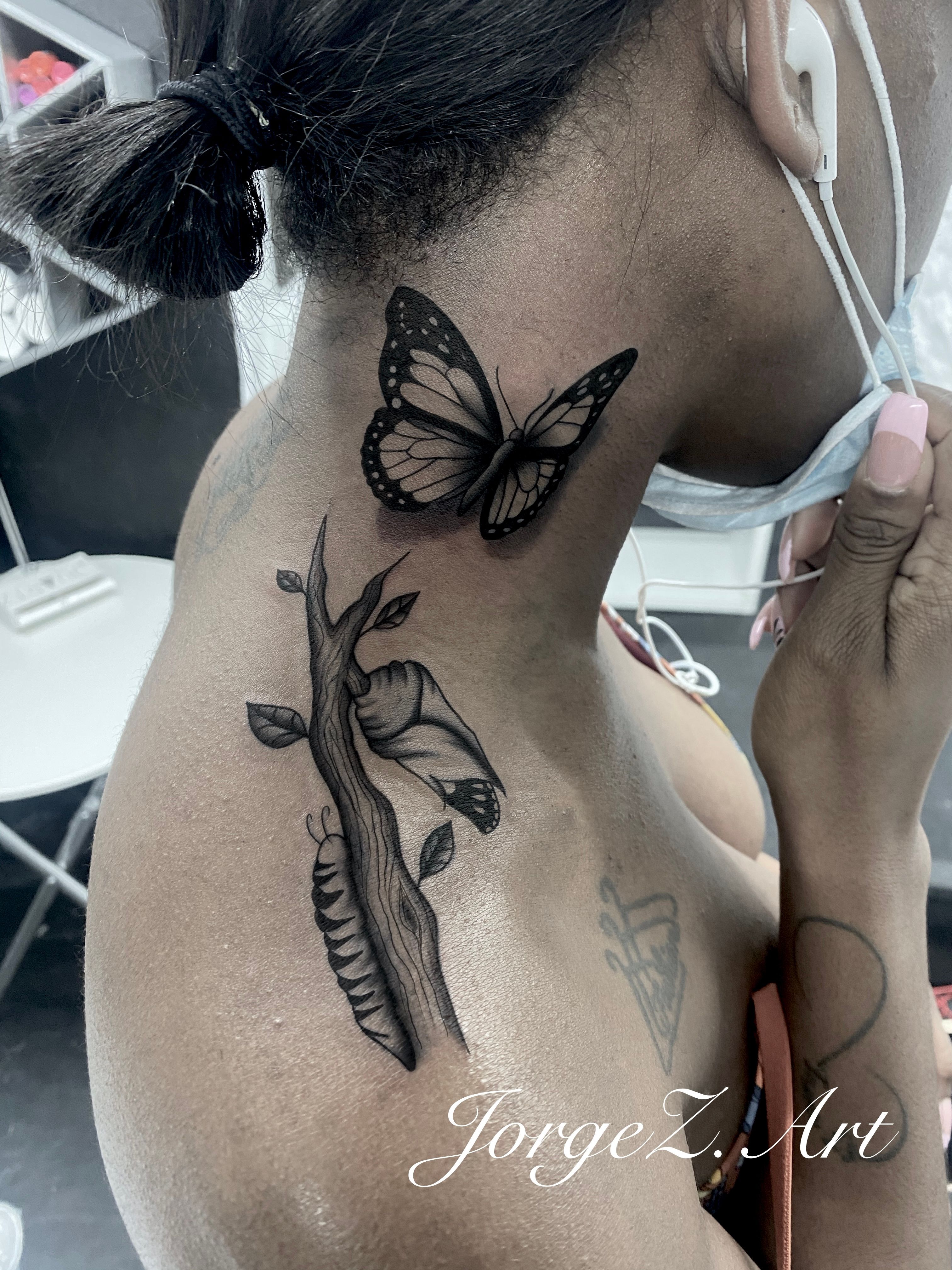 Tattoo uploaded by Lynn Marie • Butterfly life cycle#tattoo #tattoolife  #tattooart #saniderm #envyneedles #rosewatertattoo #tattoos #tattooartist  #art #ink #inked #lynntattoos #inkedmag #portland #portlandtattooers  #portlandtattoo #pdx #pdxartists ...