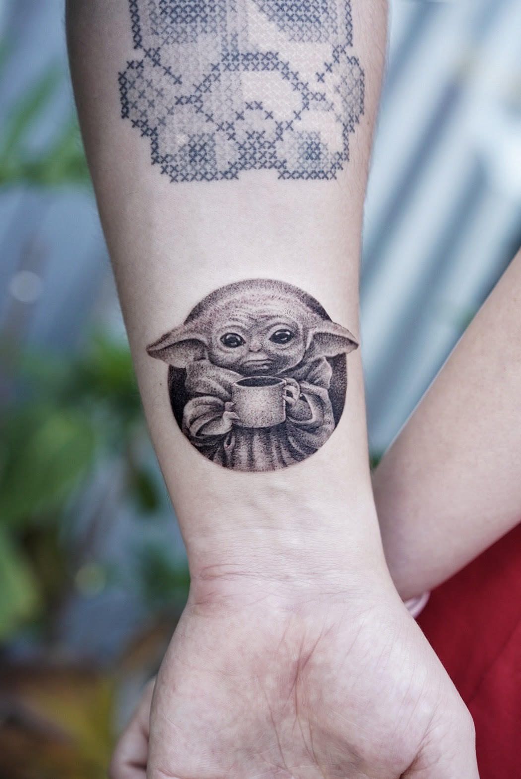 17 Impressive  Adorable Baby Yoda Tattoos  CafeMomcom