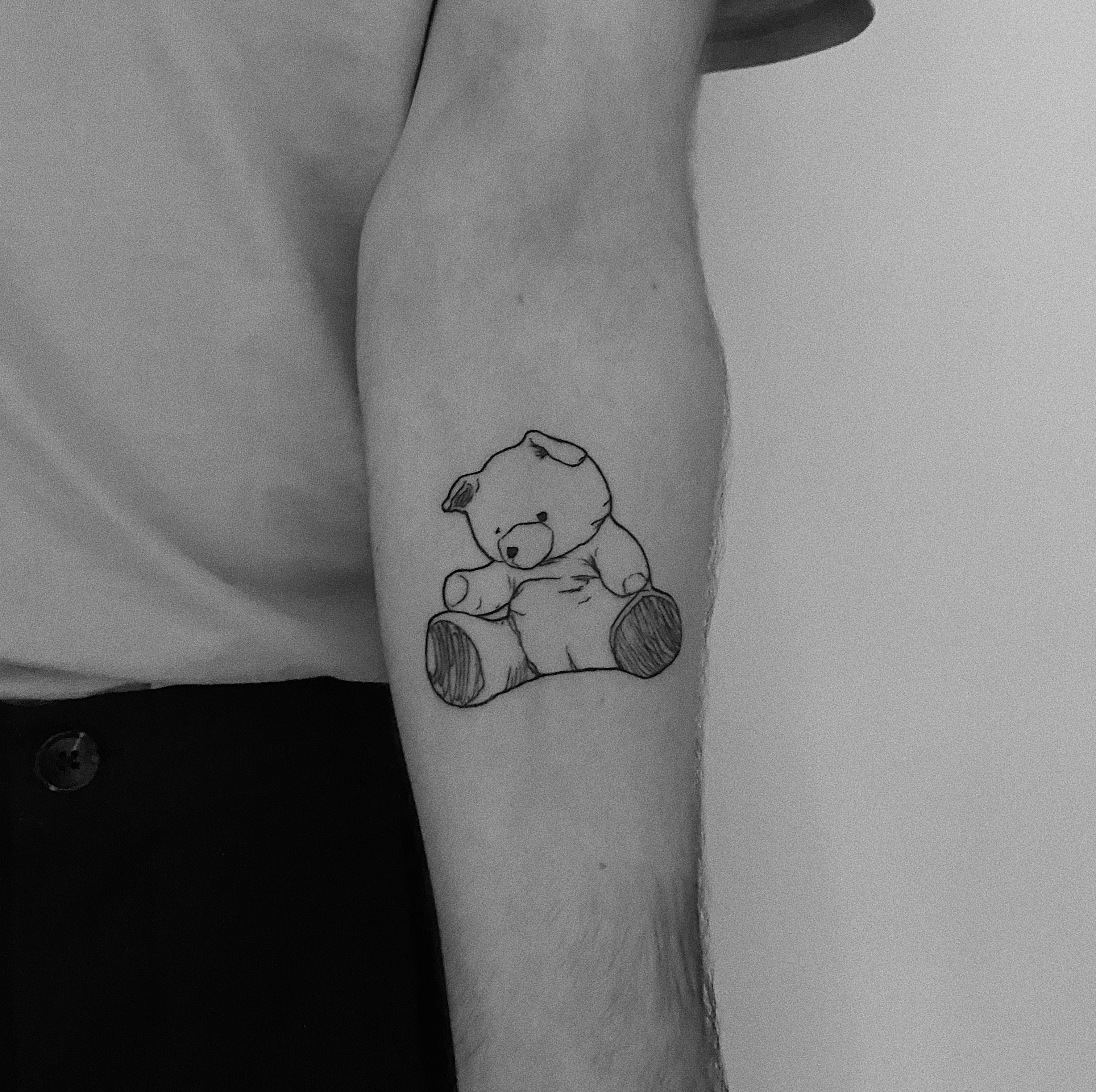 My Teddy Bear took me to get a new tattoo It makes me feel so cute   rlittlespace