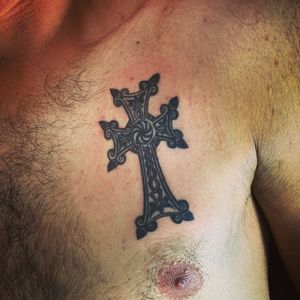 Cross tattoo #tattoolife #crosstattoo #Blackwork 