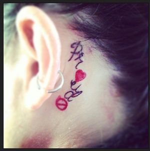 PR❤️UD🚫 tattoo behind my ear means Im proud to be Deaf 2013