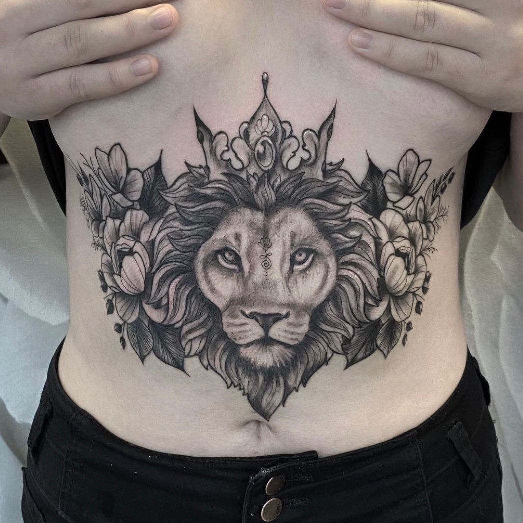 Tattoo uploaded by Jimmypanic  Lion sternum  Tattoodo