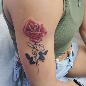 Grandma flower tattoo