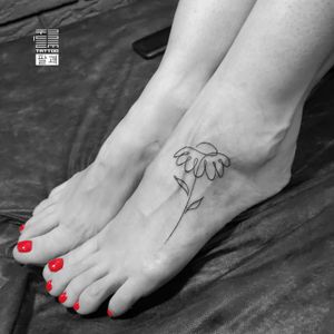 "Tender flower" for positive and beautiful Olga - #тату #цветок #квітка #trigram #tattoo #flower #inkedsense 