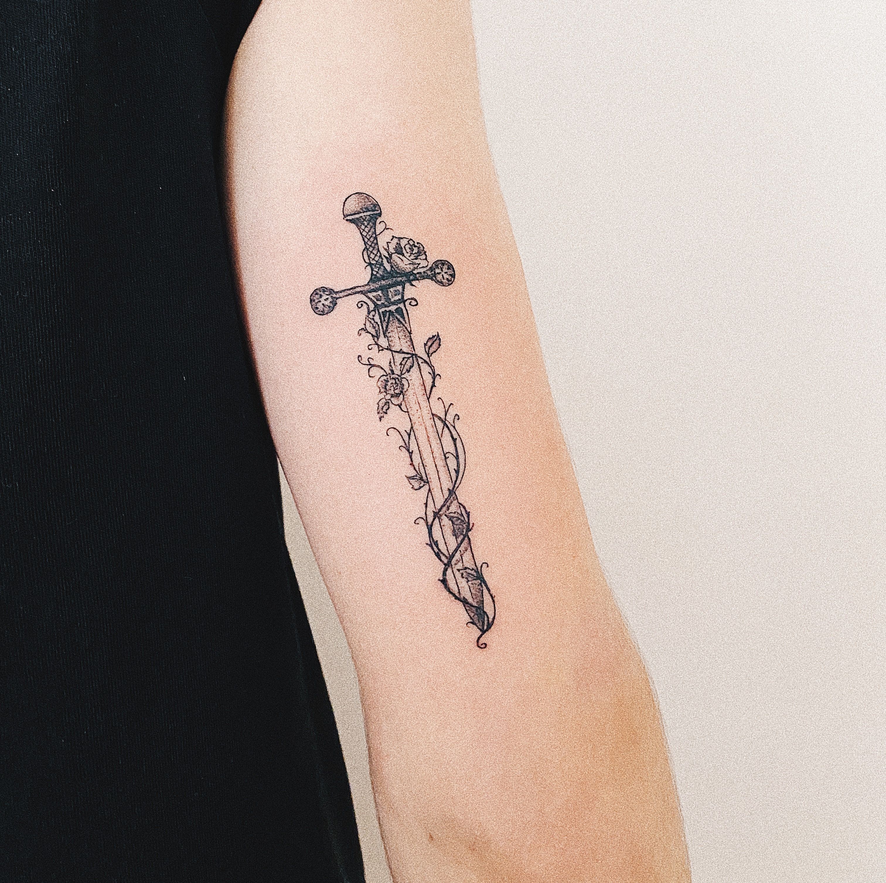 satisfiedwren6 Sword tattoo design minimalist