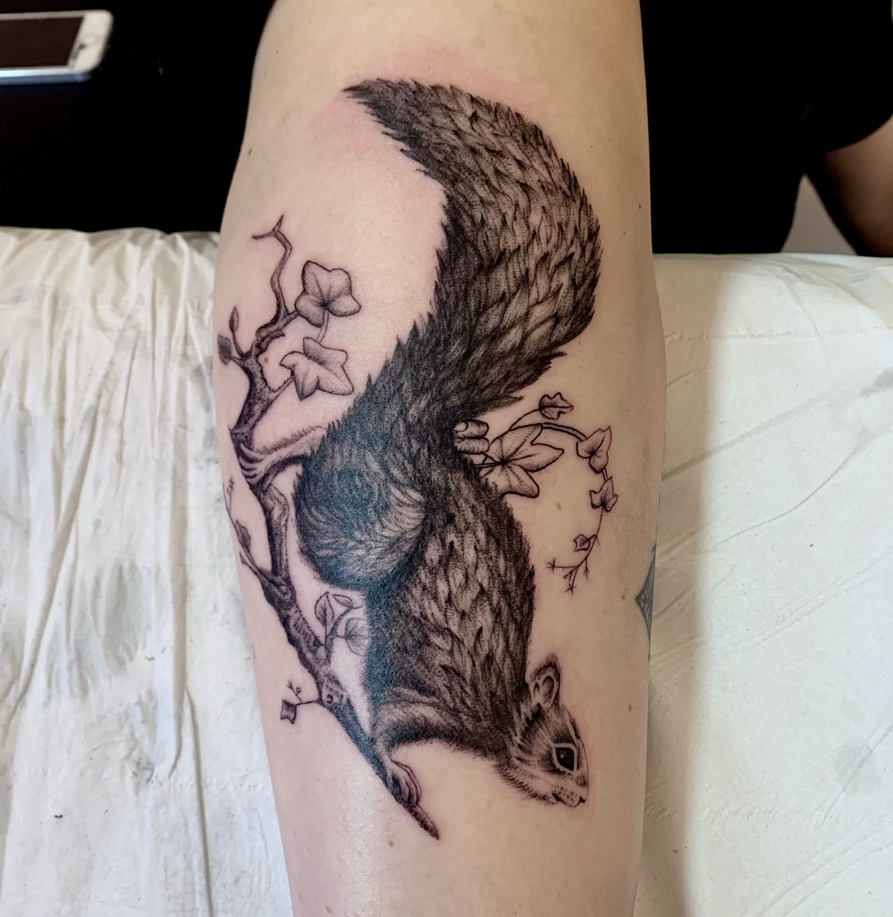 Simple squirrel tattoo  Finn  Tattoos By Mastle LLC  Facebook