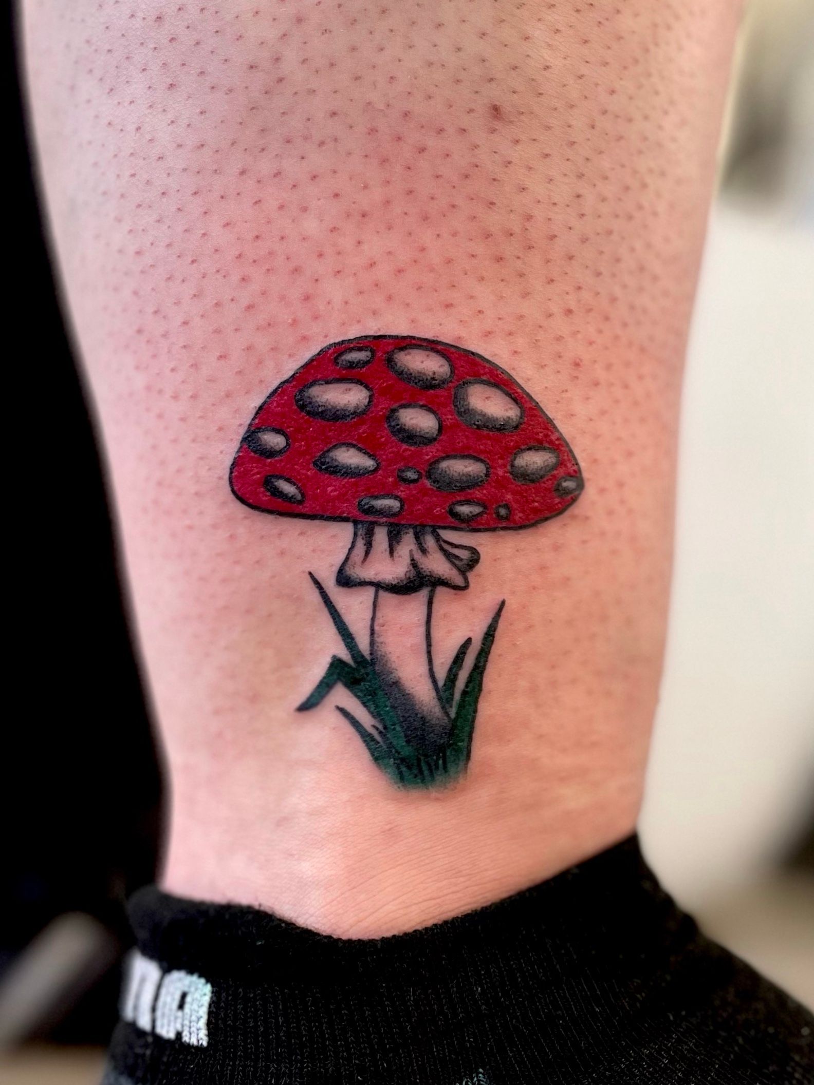 mushroom walking arm tattoo  Mushroom tattoos Hand tattoos Simplistic  tattoos