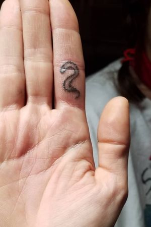 Handpoked snake