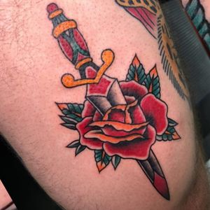 Rose with dagger