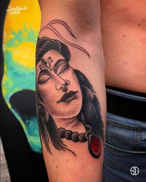 • Shiva • custom traditional piece part of the ongoing sleeve by our resident @dr.ivo_tattoo BOOKINGS/INFO @southgatetattoo •#newtraditional #traditionalart #traditionaltattoos #traditionalkings #southgatetattoo #sgtattoo #newtrad #neotrad 