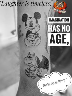 "Laughter is timeless, Imagination has no Age, And Dreams are Forever." #mickeymouse #turtle #ninja #mickeymousetattoo #turtletattoo #ninjahatori #tattoo #ink #cartoon #kidstattoo #childhoodmemories #tattoooftheyear #thecleanestlinesinbusiness #liningtattoo #besttattoo #bestartist #hygiene #tattooart #chandigarhlifestyle #trycitytattoo #tattoodo #cutetattoos #girlstattoo #boystattoo #tattoodesign #chandigarh #mohalitattoo #panchkuladiaries #disney #disneyland qoutestattoo 