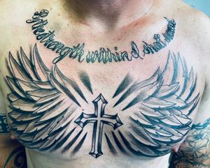 tattoos on chest words