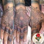 Mandala tattoo hand dotwork geometric