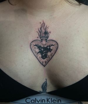 Chest piece sacred heart from flash (Original please don’t copy)