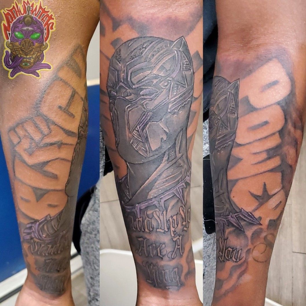 Tattoo uploaded by Rodney Savage • Black Panther/Black empowerment half  sleeve • Tattoodo