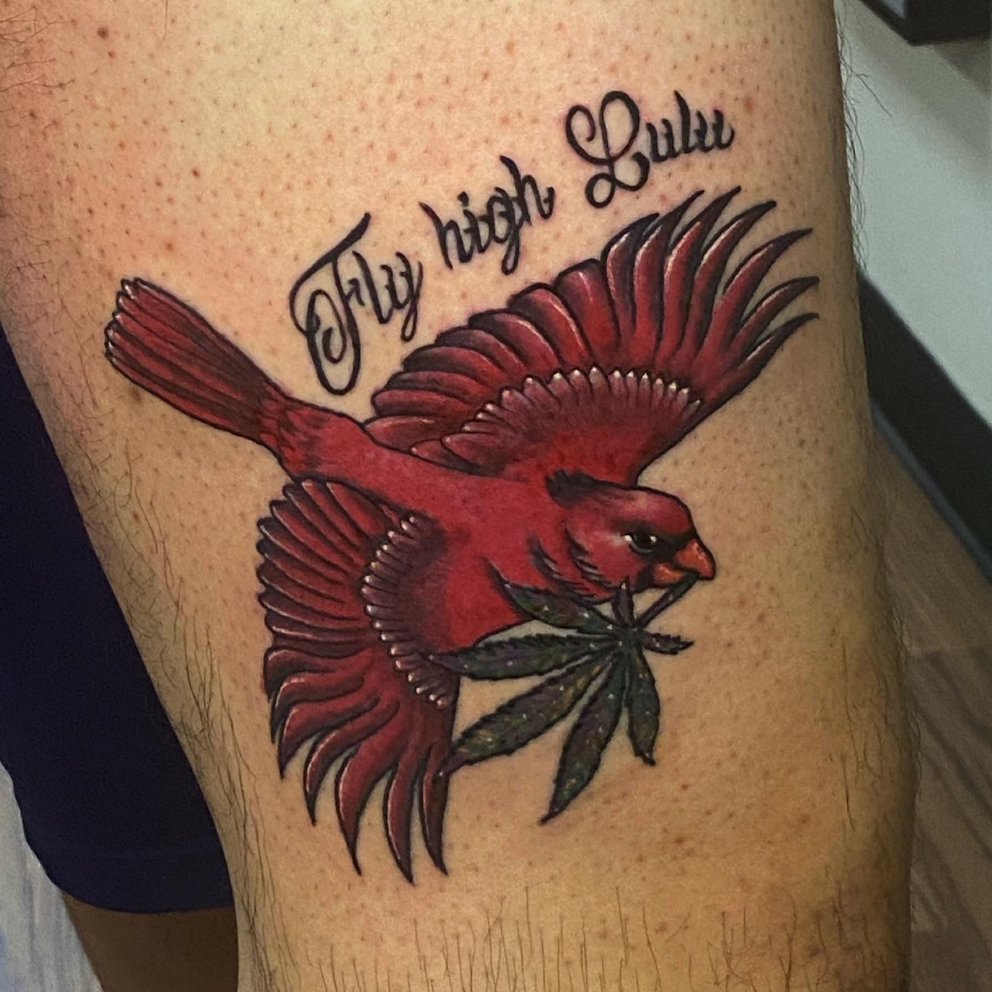 be still  cardinal feather tattoo  Feather tattoo Memorial tattoos  Grandfather tattoo