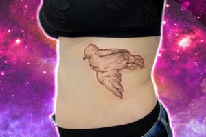 Dead Bird Tattoo#tattoo #deadbird #deadbirdtattoo #browntattoo #brownworktattoo #bird #birdtattoo